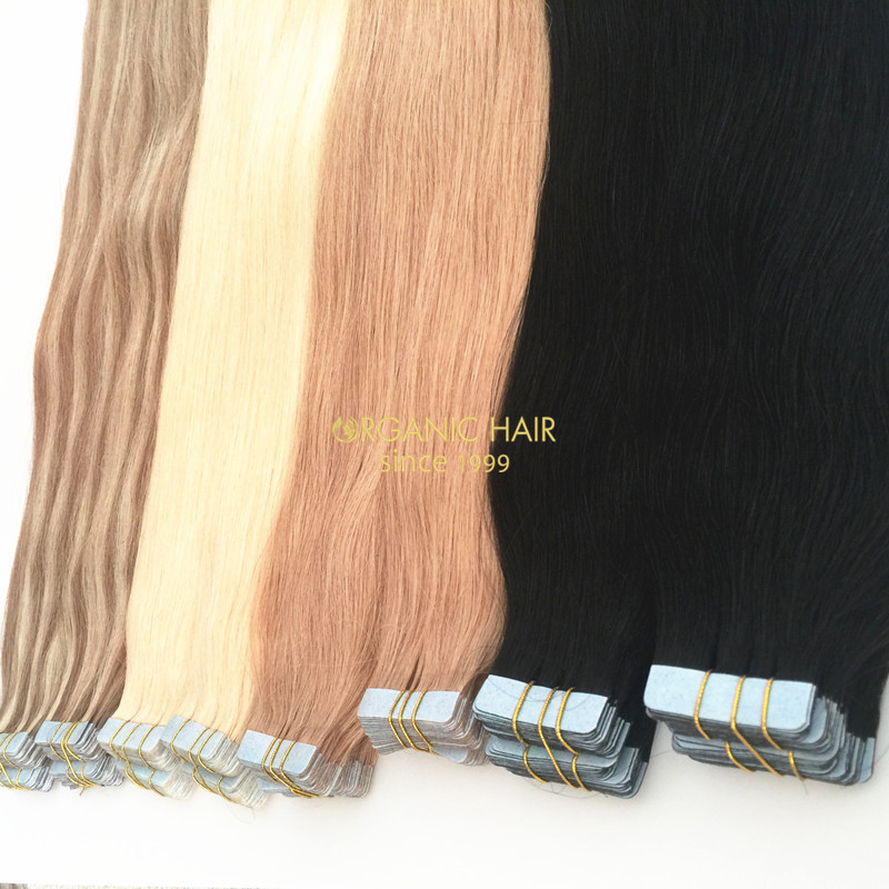 Wholesale human hair tape in extensions X8